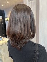 キャアリー(Caary) 福山美容室Caaryミディアムレイヤー髪質改善ショコラブラウン