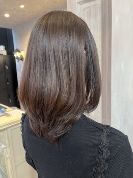 キャアリー(Caary) 福山美容室Caaryミディアムレイヤー髪質改善ショコラブラウン