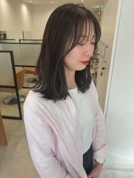 アカンサス バイ ミリー 高槻店(acanthus by milly) お仕事世代に人気顔まわりカット大人ミディアムヘア 中山