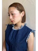 ベル 表参道店(Belle) ぷつっとボブ × ヘーゼルベージュカラー