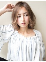 ボブグレージュオンハイライト