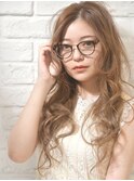 グレージュロング♪ 大人カーリースタイル♪