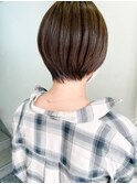 大人かわいい小顔丸みのあるショートボブ 20代30代40代
