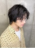 横顔が素敵に決まるセンターパートウルフ 【表参道、青山】