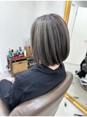 ボブ×コントラストハイライト