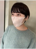 アッシュブラック/ヘルシースタイル#刈り上げマッシュショート