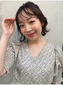 チョコレートブラウンカラー/ハーフアップ/ボブアレンジ/20代