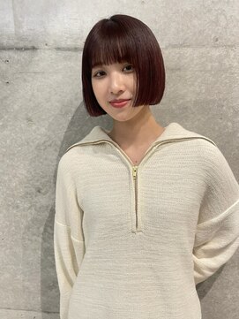 ローウェ 愛知豊橋(Louwe) 髪質改善トリートメント透明感ベージュカラーボブヘアセット豊橋