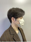 【センターパートニュアンスパーマ】