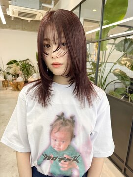 アンドスタイル(&style) 【大名店 江藤】レッドブラウン ブリーチなしダブル