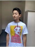ハイライト波巻きマッシュアップバング束感ショート37