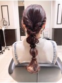 ヘアアレンジ/ヘアセット/お呼ばれヘア/玉ねぎヘア/くるりんぱ