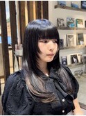 ロングウルフカットミディアムウルフ顔まわりレイヤーカット