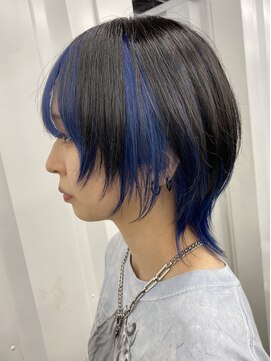 ココ 本八幡(KOKO) □＃顔まわりレイヤー＃レイヤーカット#ウルフ＃インナーカラー