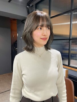 ロフティー 清澄白河(LOFTY) くすみベージュ/くびれボブ/韓国風/髪質改善/清澄白河/錦糸町