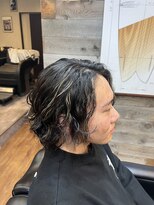 ツイン&nbsp;メンズハイライト特殊波巻きパーマ