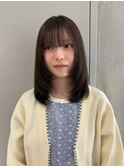 【YOKE】オリーブブラウンアッシュベージュレイヤーロング顔周り