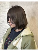 クレム 博多駅店(ChLem)&nbsp;ボブ　透明感カラー　オリーブベージュ　髪質改善　福岡美容室