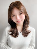 リヤン 表参道(lyann)&nbsp;ミディアムレイヤーイメチェン似合せカット前髪 くびれヘア