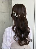 ねじりハーフツイン×袴のお着付け