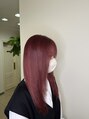 ヘアーステージ シーオーアル ブリーチ2回赤ピンク