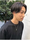 メンズセンターパート