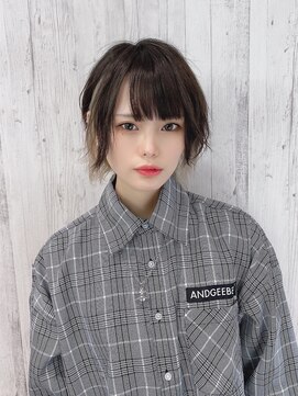 リアイス(Re:ICE) ミニウルフ/くすみブルー/流れるレイヤー/インナーハイライト