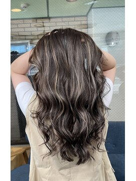 ラフ(LAFF) #バレイヤージュ#グレージュカラー#ボブウルフ#ココアベージュ