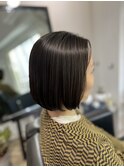 白髪ぼかしパープルブラックネイビーグレー×マチルダボブ