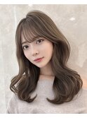 韓国ヘア　レイヤーカット　前髪