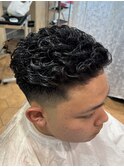 オールバックパーマ