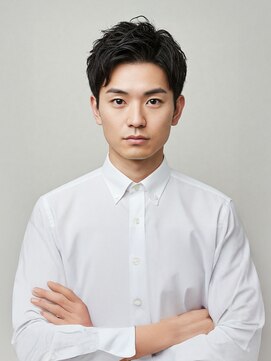 ビーピージェイズ 宇城店(BPJ'S) 白シャツとの相性抜群20代男性の束感ショート