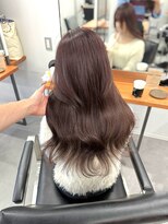 レブ 三条河原町(Reb,)&nbsp;ブリーチなしダブルカラーレイヤーカットミルクティーベージュ