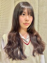 ヘアーアンドメイク ファット(Hair&Make PHAT)&nbsp;無造作ウェーブ×アッシュブラウン20代30代40代大人可愛いロング