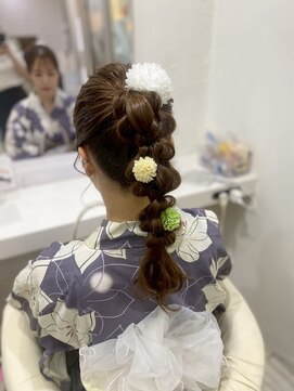 ヘイルジューシー(hail JUICY) 浴衣ヘア/編みおろし/ヘアセット