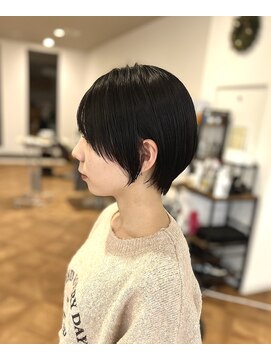 オーダイム(ou' dime) ショートブリーチハイライトイヤリングカラーボブ髪質改善