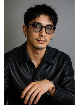 にもう サーフカール&ブルーブラック　フェザーパーマ サーフ