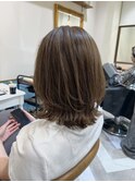暗めカラー/レイヤーカット/マロンベージュくすみベージュ北千住
