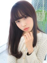 ヴィヴィ(VIVIE)&nbsp;小顔前髪シースルー暗めカラーブリーチなしラベンダーグレージュ