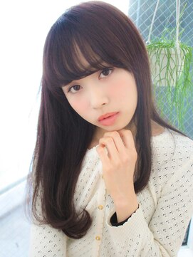 ヴィヴィ(VIVIE) 小顔前髪シースルー暗めカラーブリーチなしラベンダーグレージュ