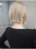 【GEEKS渋谷】ホワイトブリーチ/冬カラー/20代30代/ミニマルボブ