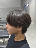 ニュアンスパーマフェザーパーマセンターパートテーパーフェード