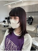 レイヤースタイル/レッドパープル/ハイトーンカラー/ツヤ髪