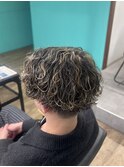 メッシュ波巻きパーマ
