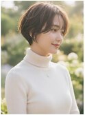 大人可愛い20代30代40代小顔ひし形ショート丸み前下がり