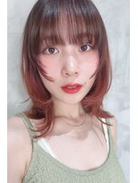 トップシェイプ(TOP SHAPE) ピンクブラウンくびれボブ