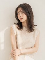 ドット ヘアー ジェム(dot.hair gem)&nbsp;くびれミディアム/グレージュカラー/レイヤーミディアム