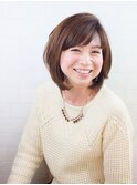 大人の女性におすすめ!小顔になれる上品なナチュラル大人ボブ