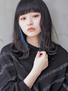 個性的黒髪モード厚めバングミディアム 徳竹 L サン 渋谷 Sun のヘアカタログ ホットペッパービューティー