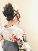 ボブヘアアップ★袴着付け&ヘアセット